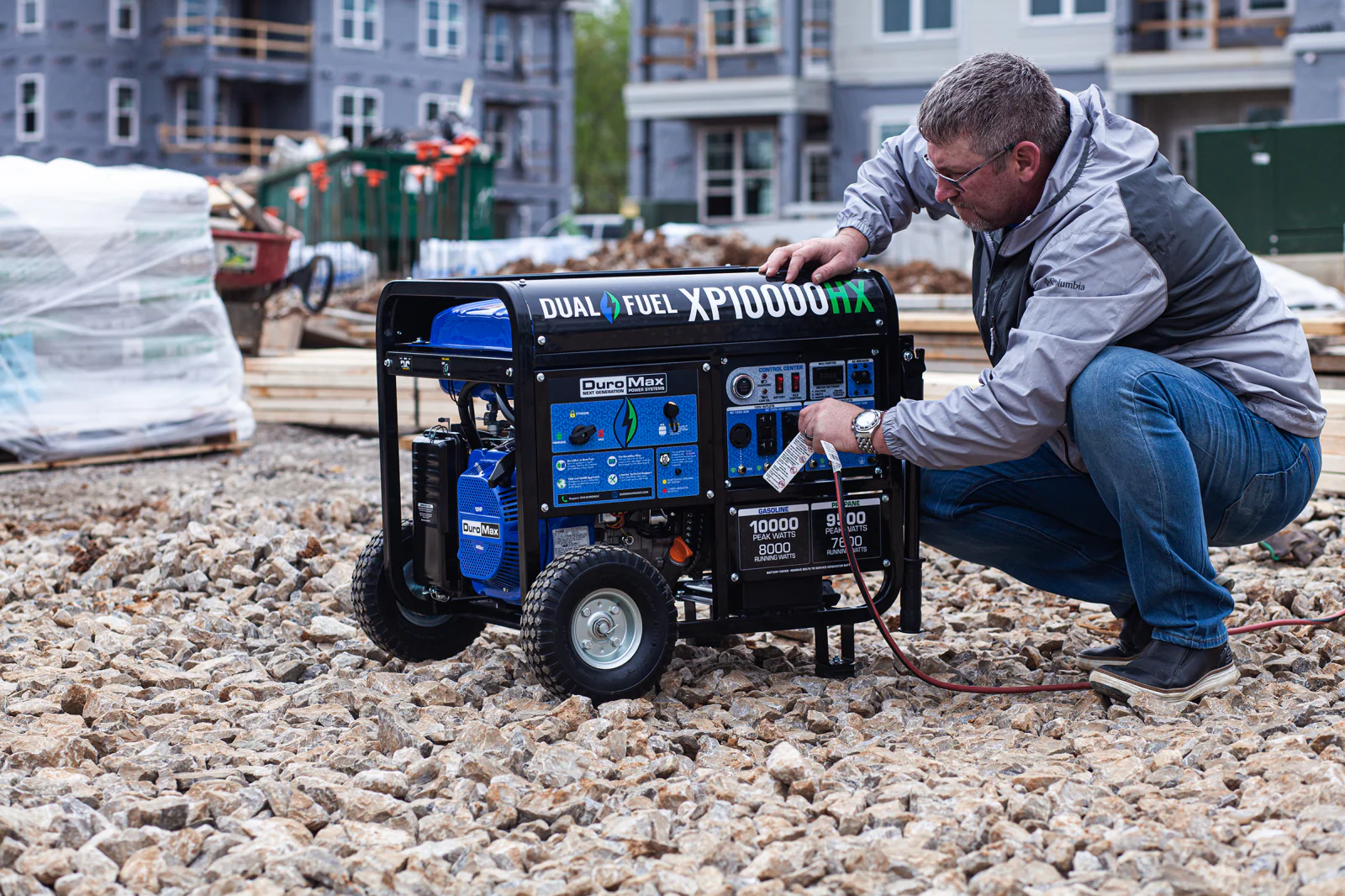 10,000 Watt Dual Fuel Portable HX Generator w/ CO Alert - Image 27