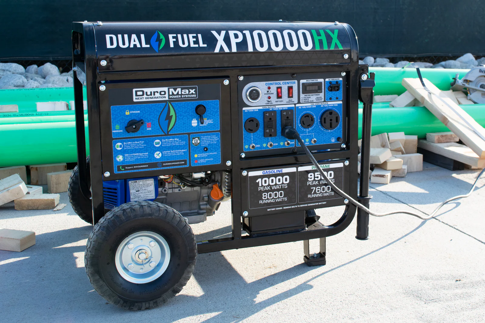 10,000 Watt Dual Fuel Portable HX Generator w/ CO Alert - Image 37