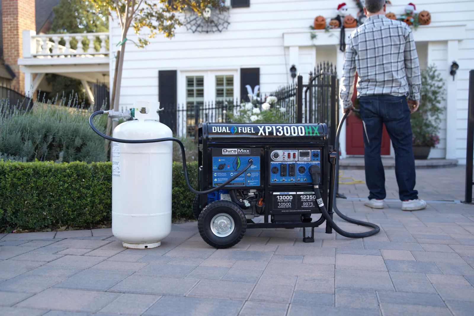 13,000 Watt Dual Fuel Portable HX Generator w/ CO Alert - Image 26