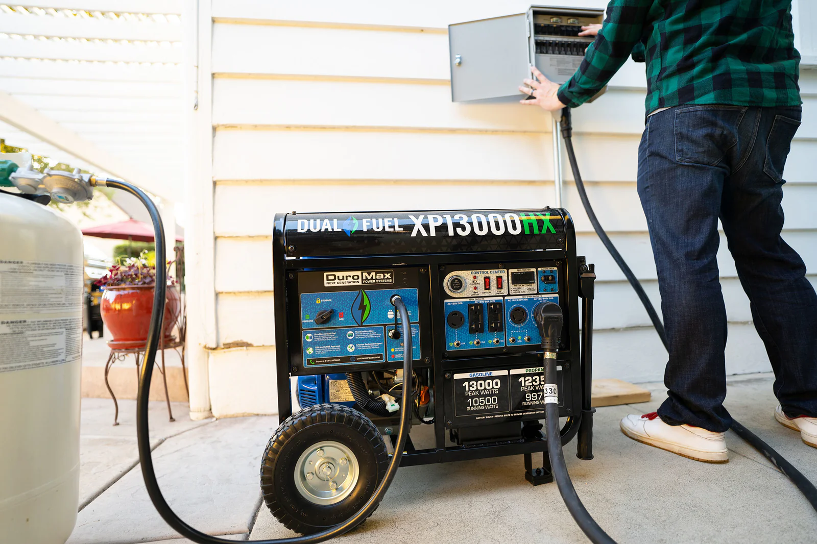 13,000 Watt Dual Fuel Portable HX Generator w/ CO Alert - Image 38