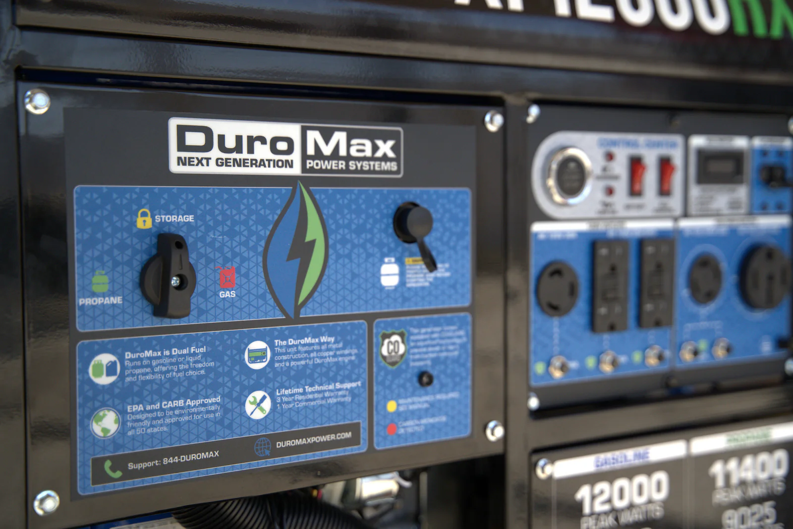 13,000 Watt Dual Fuel Portable HX Generator w/ CO Alert - Image 46