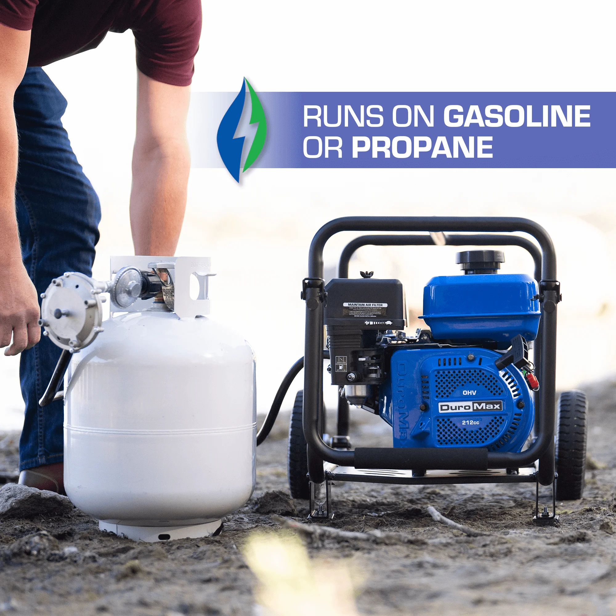 158 GPM 2" Dual Fuel Engine Portable Water Pump - Image 3