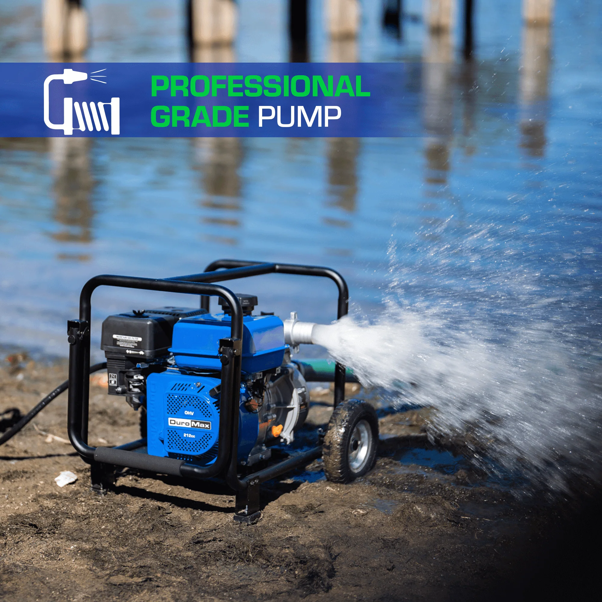 158 GPM 2" Dual Fuel Engine Portable Water Pump - Image 4