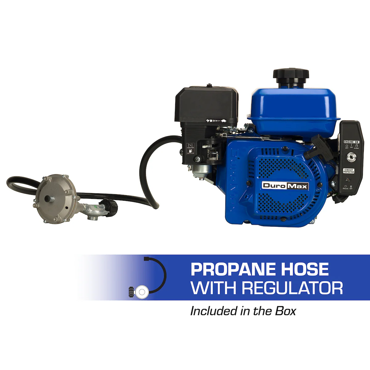 212cc 3/4" Shaft Recoil/Electric Start Horizontal Dual Fuel Engine - Image 7