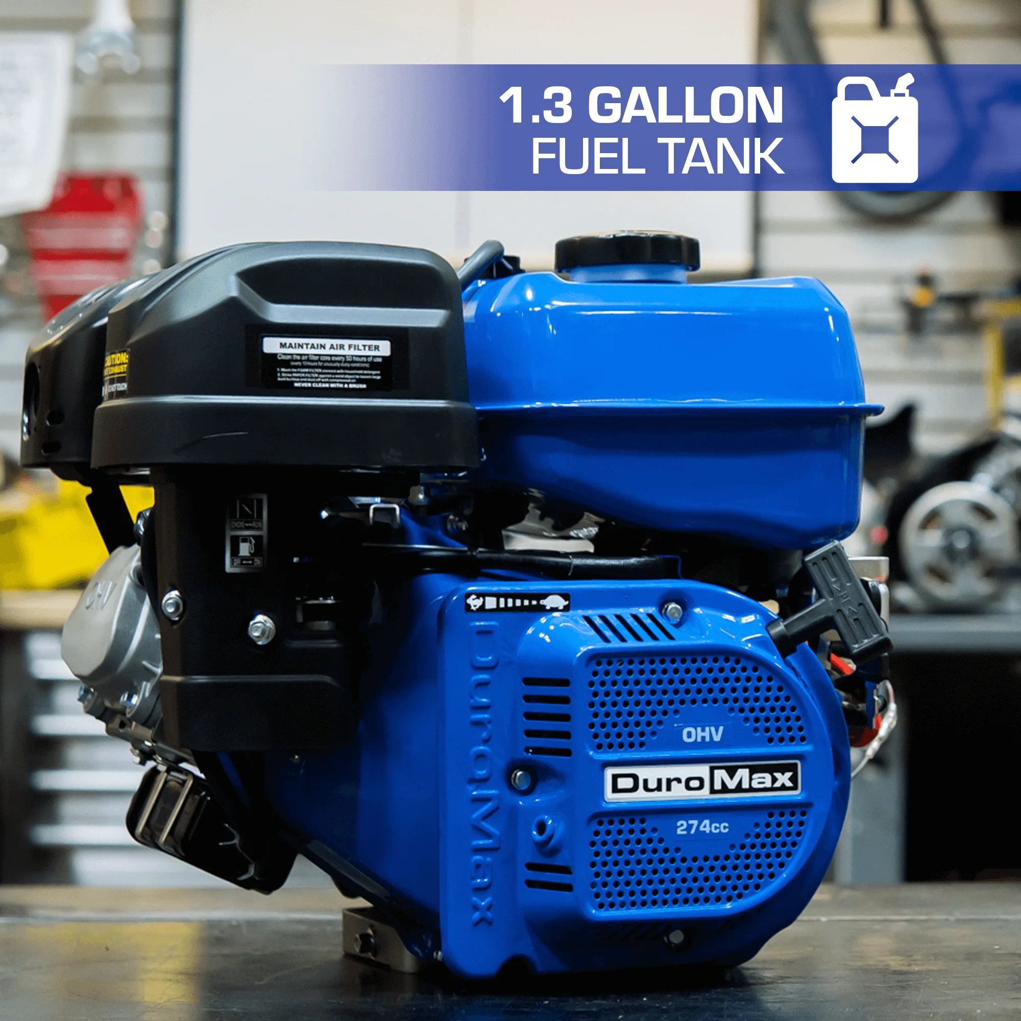 274cc 25mm Shaft Recoil/Electric Start Gasoline Engine - Image 3