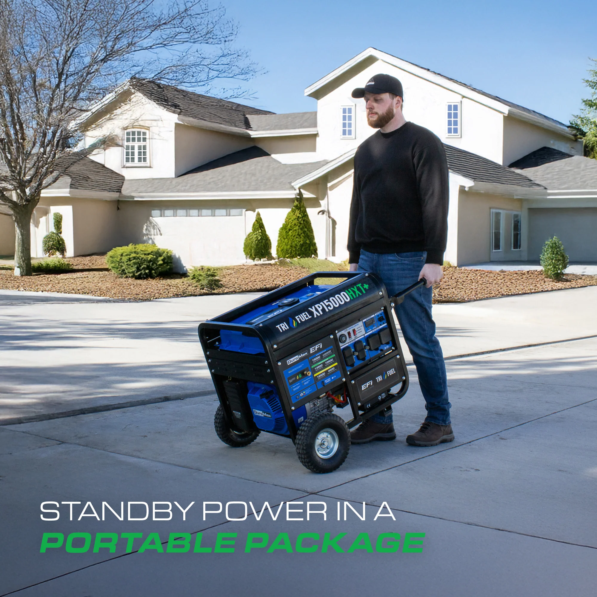 15,000 Watt Electric Start Tri Fuel EFI Portable Generator - Image 10
