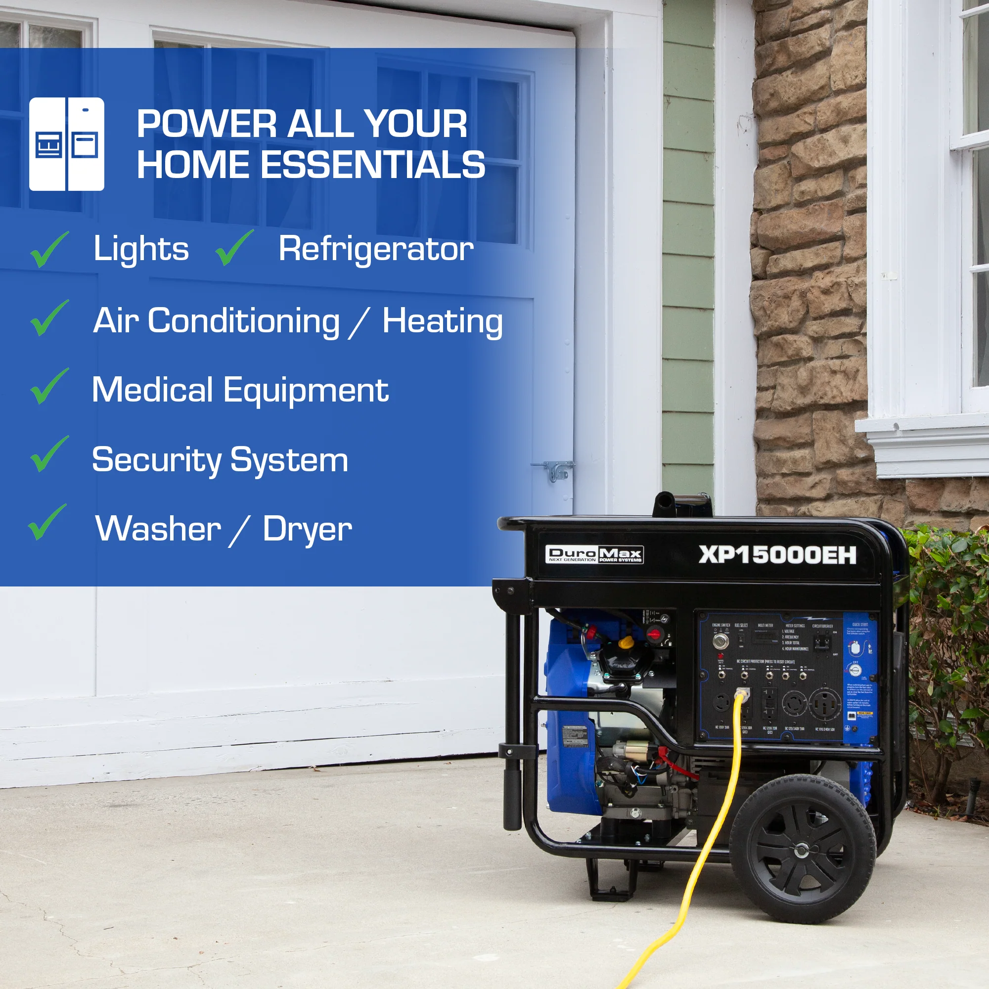 15,000 Watt Dual Fuel Portable Generator - Image 8