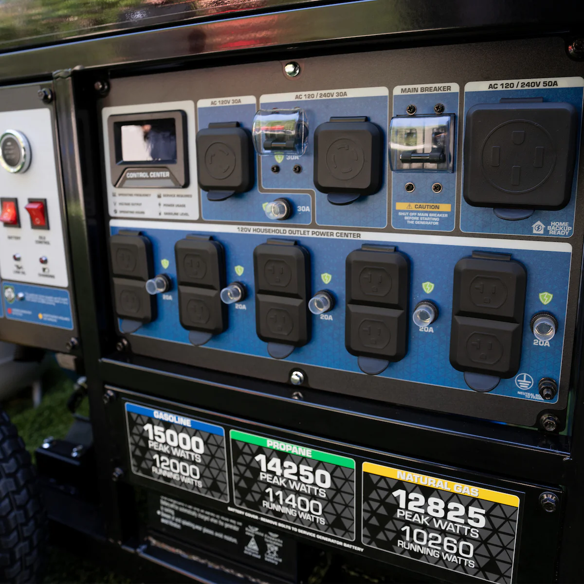 15,000 Watt Electric Start Tri Fuel Portable Generator - Image 14