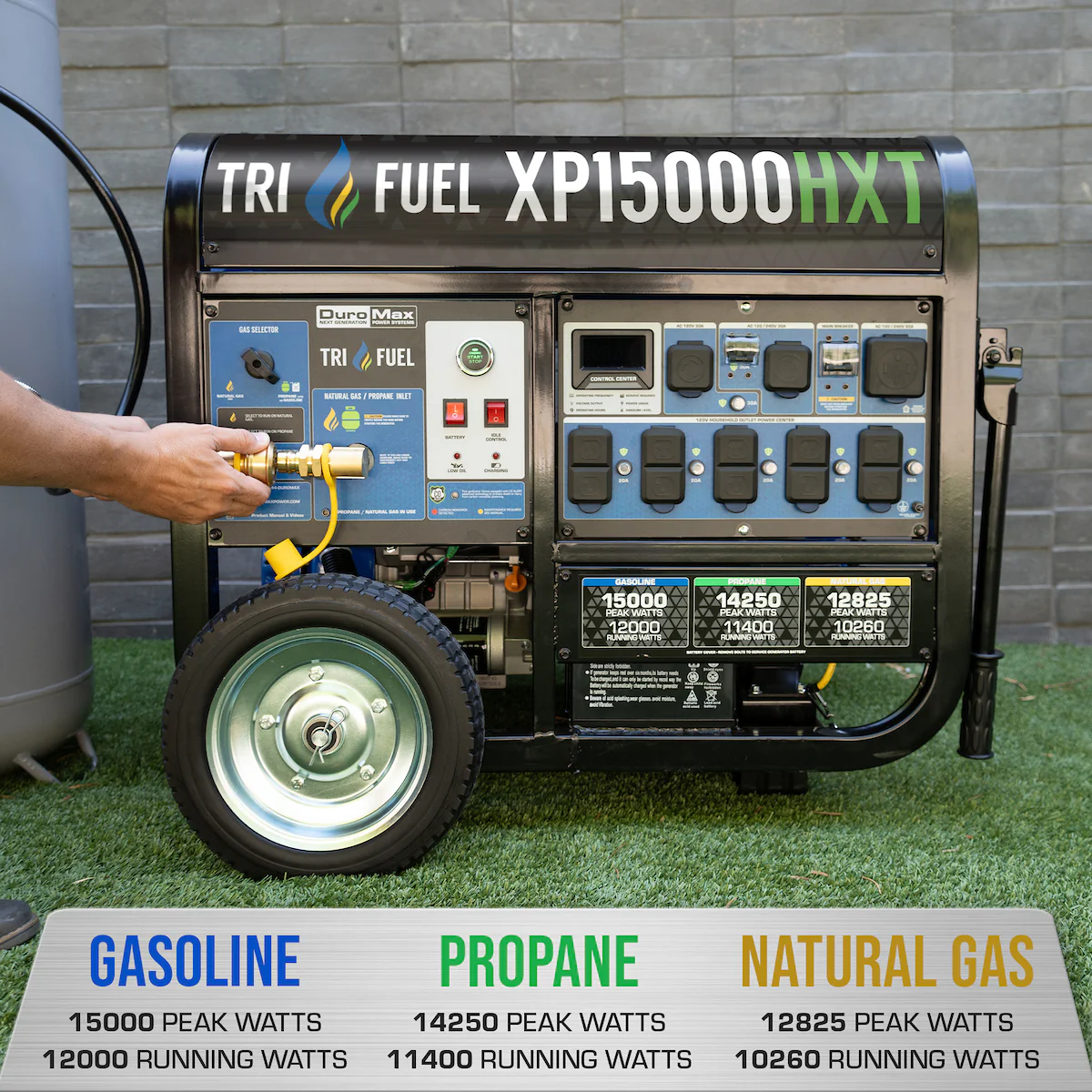 15,000 Watt Electric Start Tri Fuel Portable Generator - Image 3