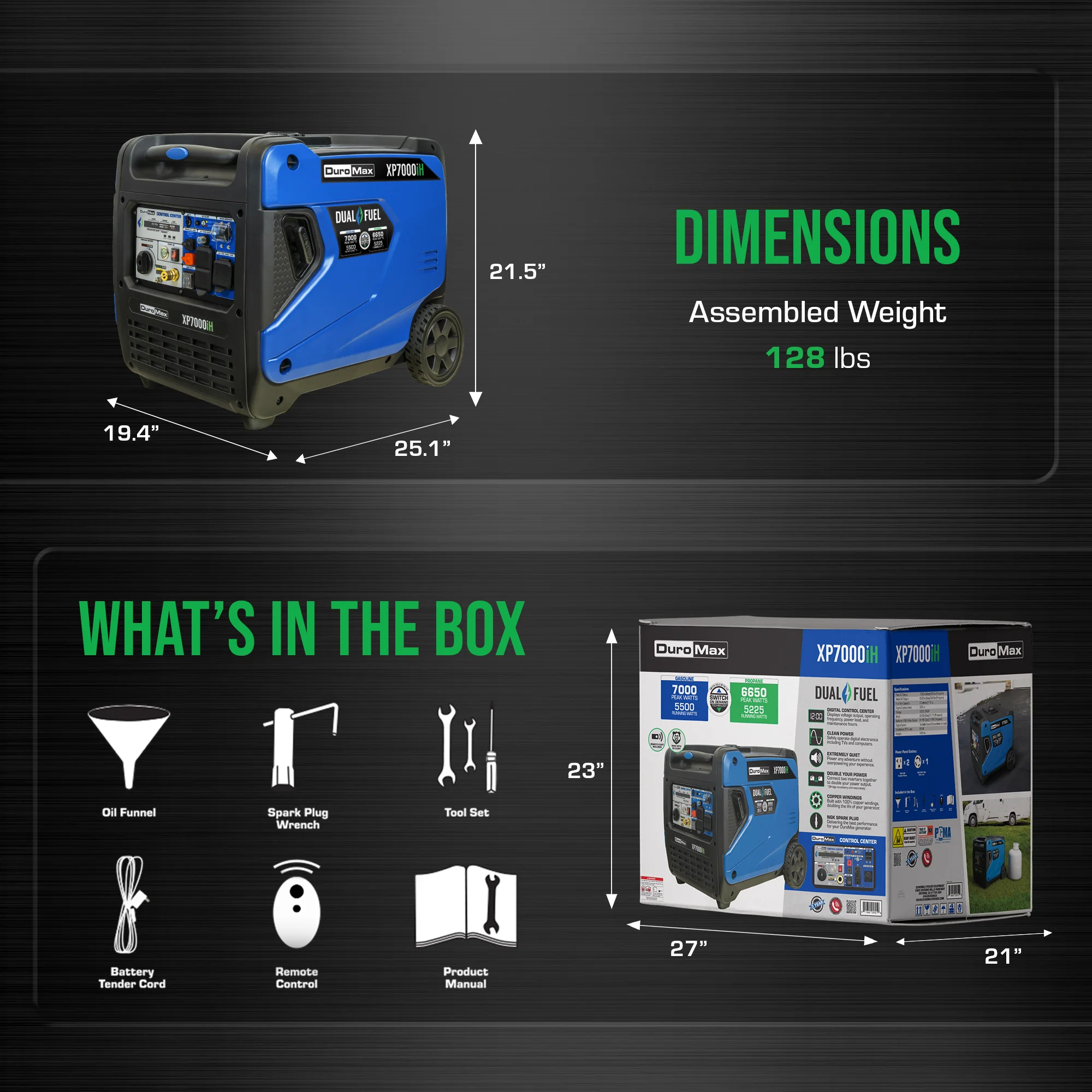 7,000 Watt Portable Dual Fuel Inverter Generator - Quiet, Low THD - Image 8