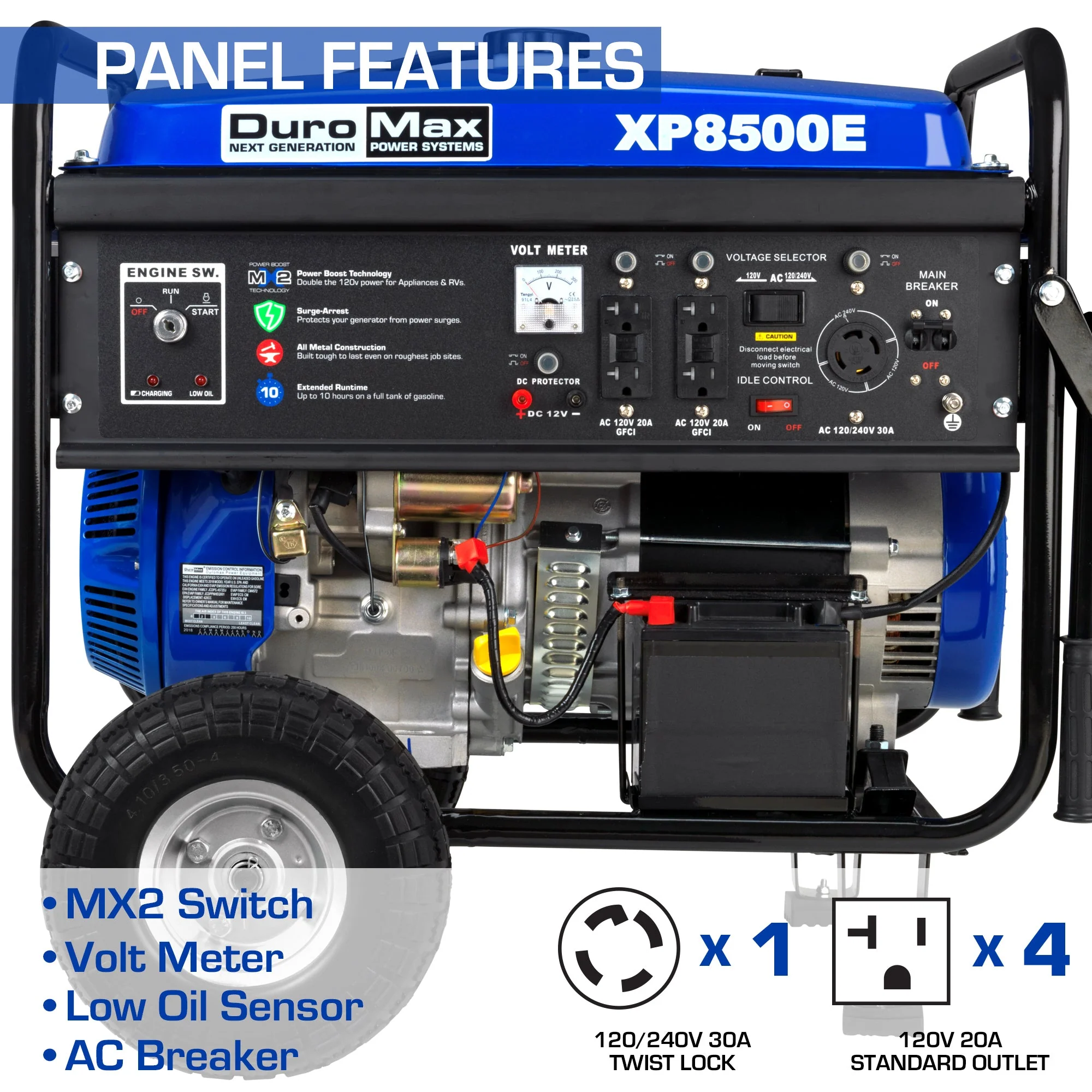 8,500 Watt Gasoline Portable Generator - Image 3