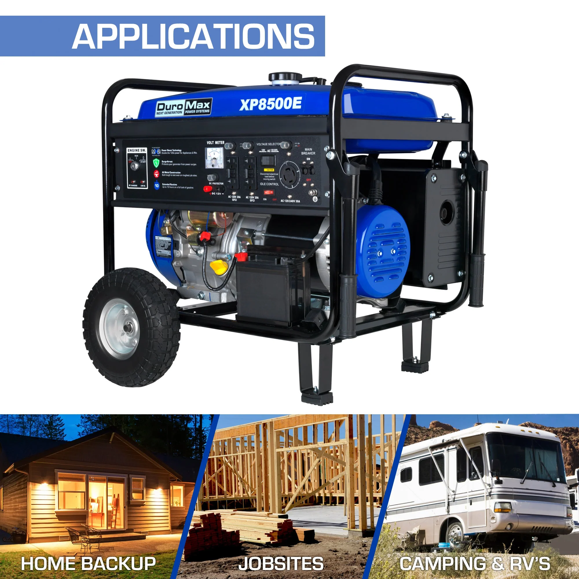 8,500 Watt Gasoline Portable Generator - Image 4