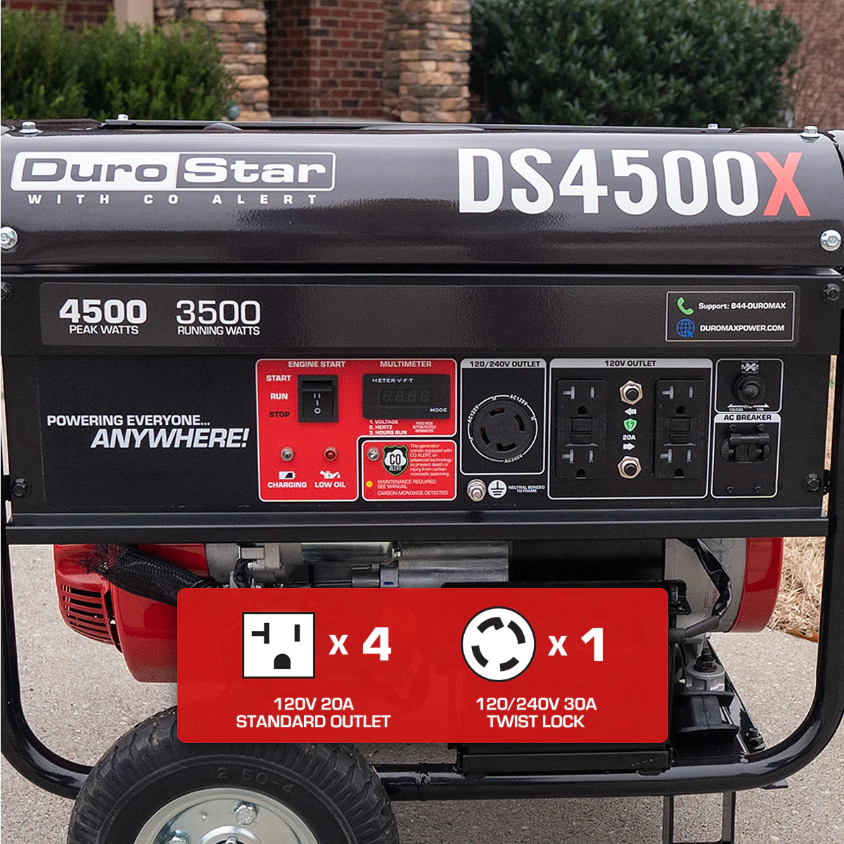 4,500 Watt Gasoline Portable Generator w/ CO Alert - Image 8