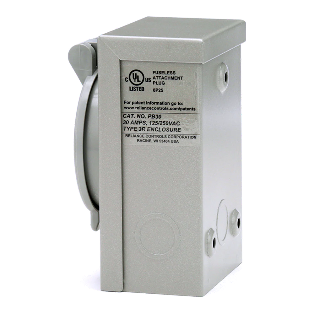 Reliance PB31 3,750-Watt 120V Pro/Tran Generator NEMA 3R Outdoor Power Inlet Box - Image 6